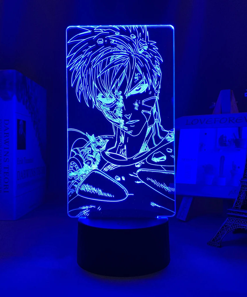 One Punch Man Saitama Figure Led Night Light Lamp for Home Decoration Nightlight Cool Manga Store Decor Ideas Table 3d Light