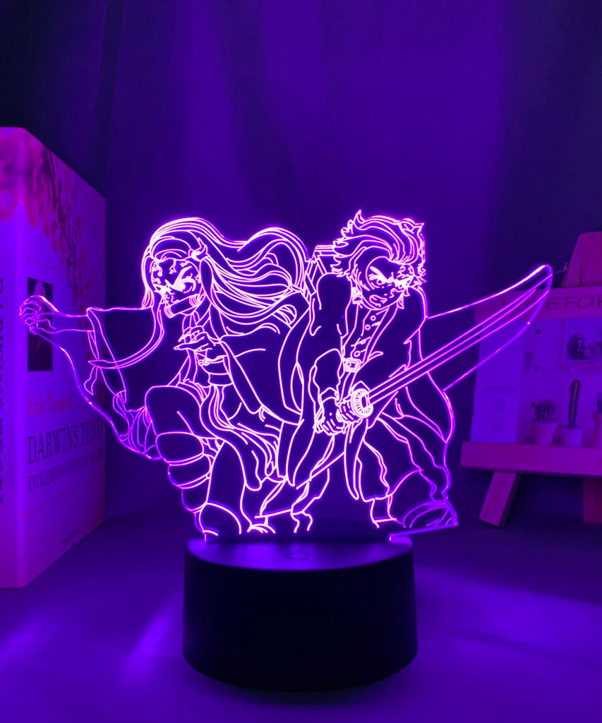 Manga 3d Light Kimetsu No Yaiba for Bedroom Decor Night Light Birthday Gift Table Lamp Anime Demon Slayer Mitsuri Kanroji Figure