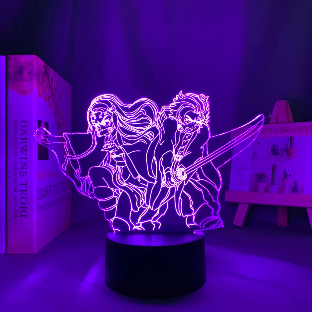 Manga 3d Light Kimetsu No Yaiba for Bedroom Decor Night Light Birthday Gift Table Lamp Anime Demon Slayer Mitsuri Kanroji Figure