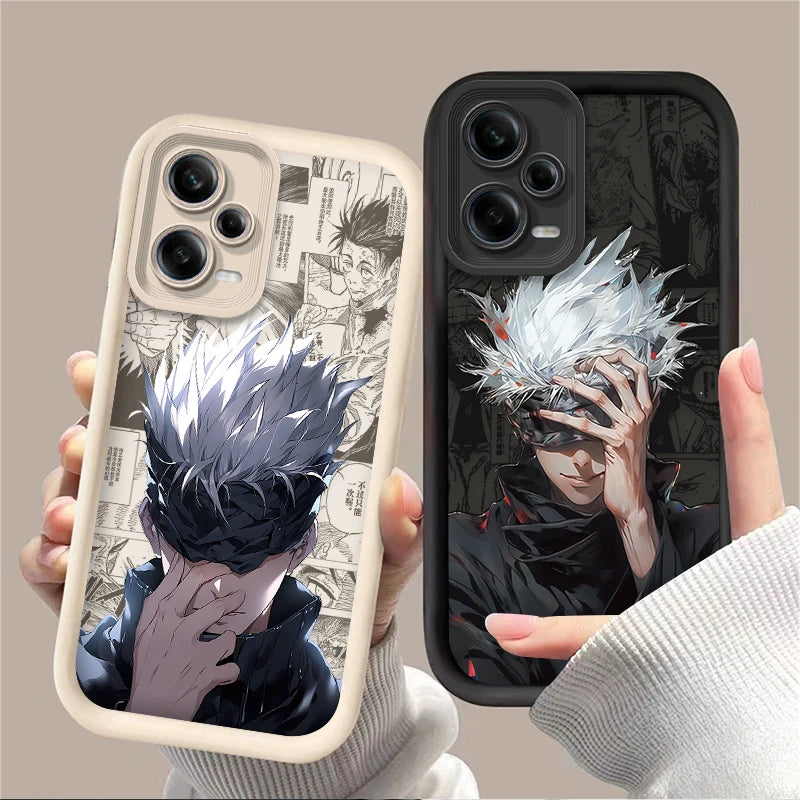 Jujutsu Kaisen Satoru Gojo Case For Xiaomi Redmi Note 13 14 12 11 Pro Plus 5G 12S 11S 10S 10 9 Redmi 14C 13C 12C 12 4G A3 A3X