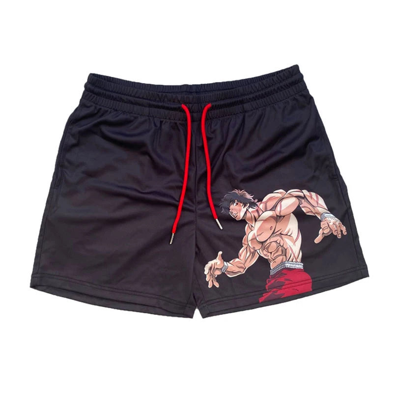 Hajime no Ippo Quick-Dry Gym Shorts – Anime Sportswear for Fitness & Casual Wear