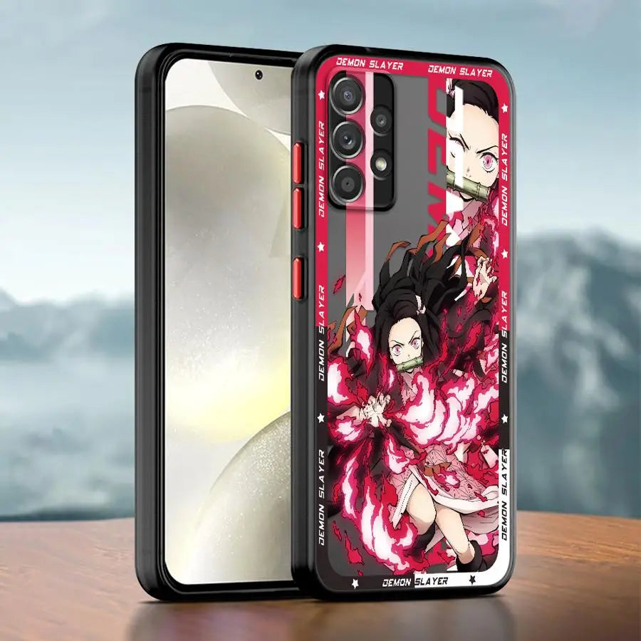 Anime Demons Slayers Soft Cover Phone Case for Samsung Galaxy A52 A16 A53 A21s A24 A22 A73 A32 A34 A72 A25 A15 A33 A54