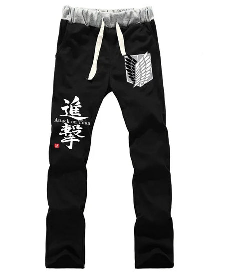 New Fashion Anime Attack on Titan Sports Sweat Breathable Pants Students Men Women Print Cotton Straight Pants Jogging Long Pant