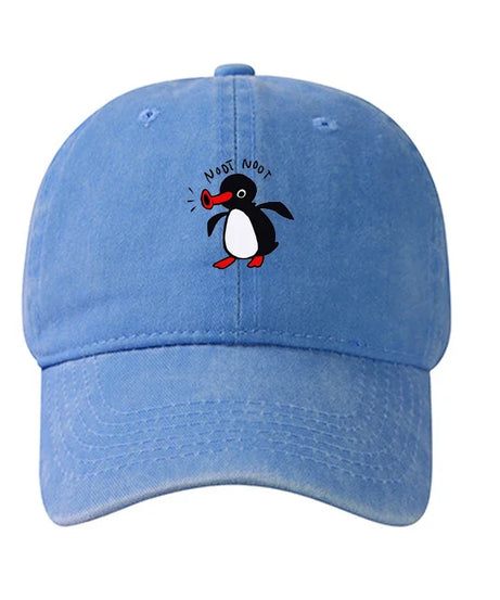 Noot Baseball Cap Men High Quality Washed Cotton Women  Sun Protection Visor Snapback Penguin TV Spring Summer Sun Hat Wholesale