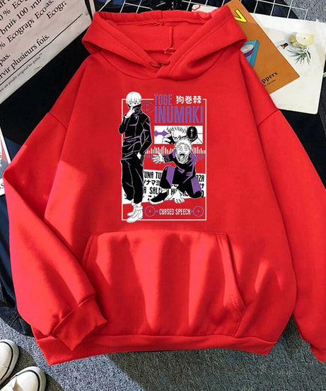 New Anime Inumaki Toge Print Hoodie Women Men Casual Tops Autumn And Winter Sweatshirts Long Sleeve Harajuku Pullover