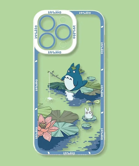 Cute T-TotoroS Phone Case For iPhone 16 Pro Max 15 14 Plus 13 12 11 Pro XR XS X 8 7 SE 2020 Soft Silicone Clear Cover