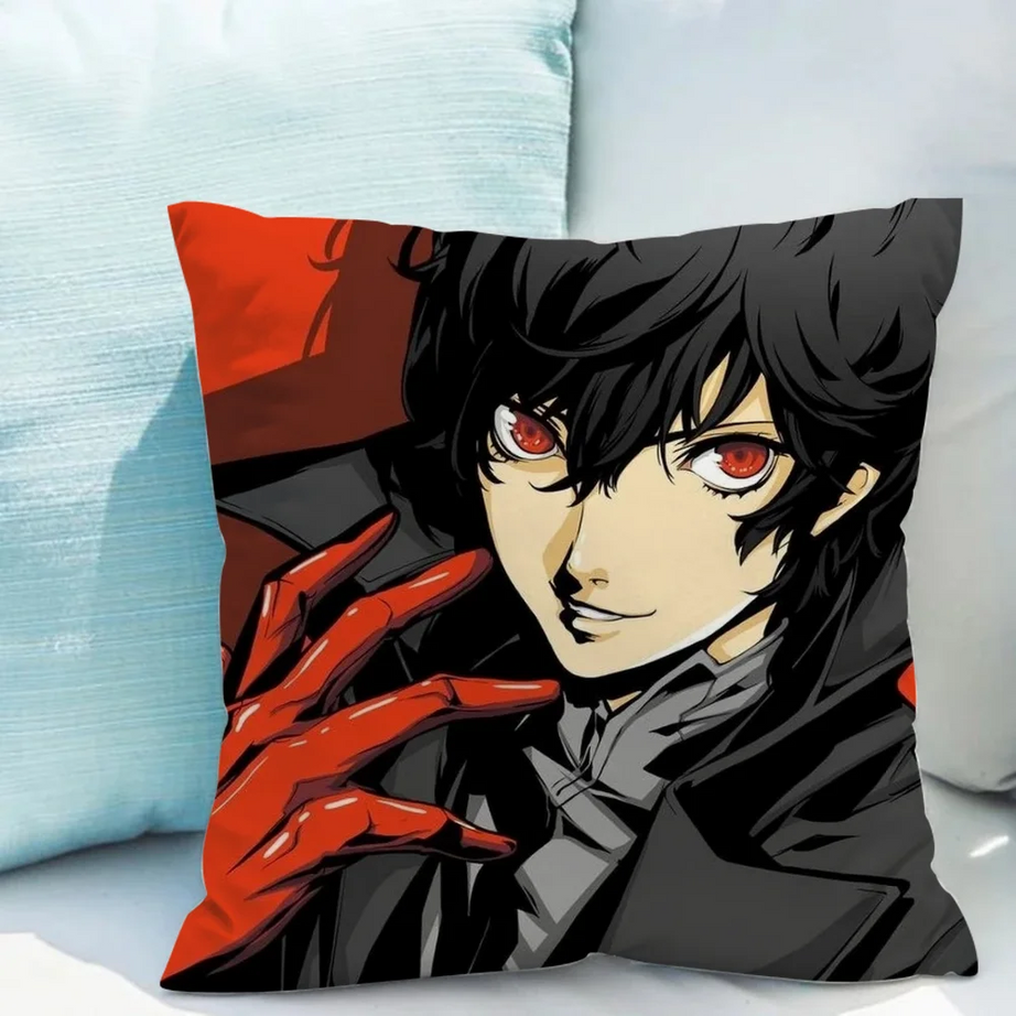 Decorative Pillow Covers for Sofa Cover Persona 5 Pillowcases Bed Cushions for Living Room Short Plush Bedroom Bed Cushion 45*45