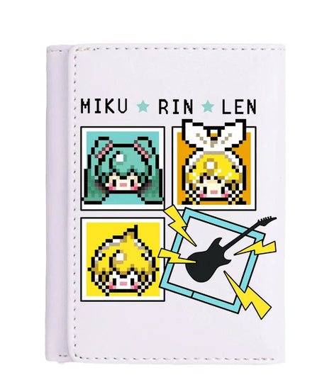 Hatsune Miku Anime Peripheral Zipper New PU Wallet Handsome Personality Boy Print Coin Purse Short Card Pack Holiday Gift