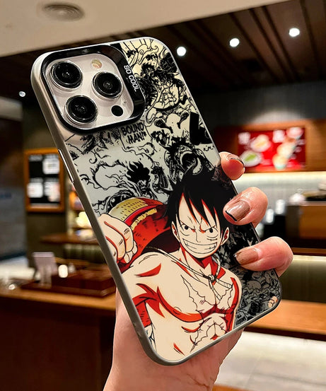 One Piece Logo iPhone 15 14 13 12 11 8 7 XS XR X Pro Max Plus  Case - Silver/Colorful