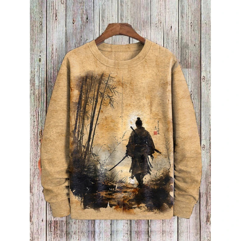 Anime Character Print Sweatshirt — Oversized Crewneck Pullover 4