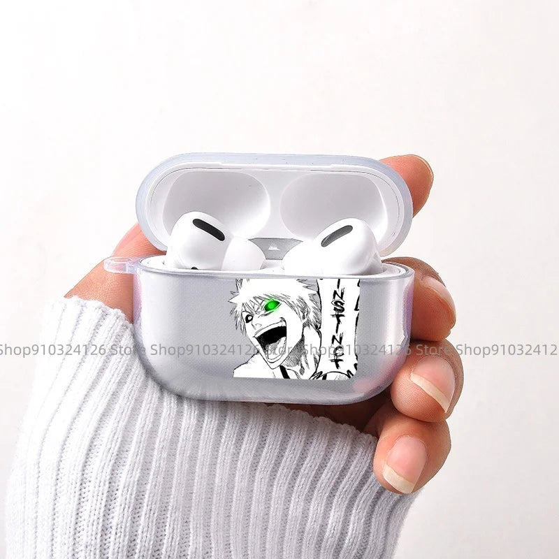 Anime Bleach Wave Kurosaki ichigo Japan Case for Airpods  Pro 2 1 3 Soft Silicone Cover Air Pods4 1/2/3Earphone Cover