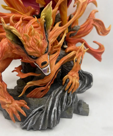 41cm Anime Figure Naruto GK Sennin Mode Naruto Kurama Action Figure Ten Years Hundred Ninja Statue Collect Model Toy Decor Gift