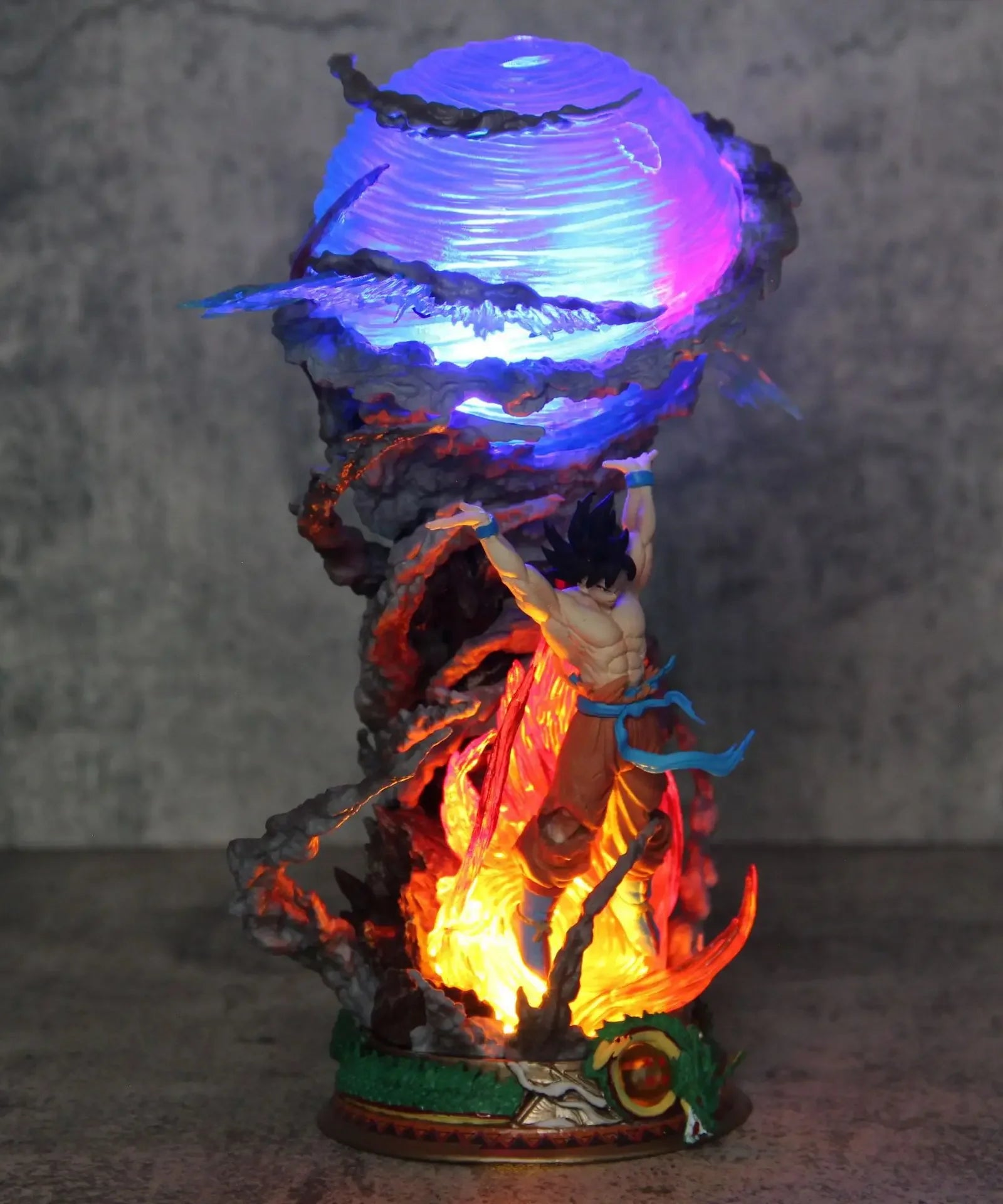 25cm Dragon Ball Anime Spirit Bomb Sou Goku Action Figure Super Saiya Pvc Model Statue Doll Collection Decoration Toys