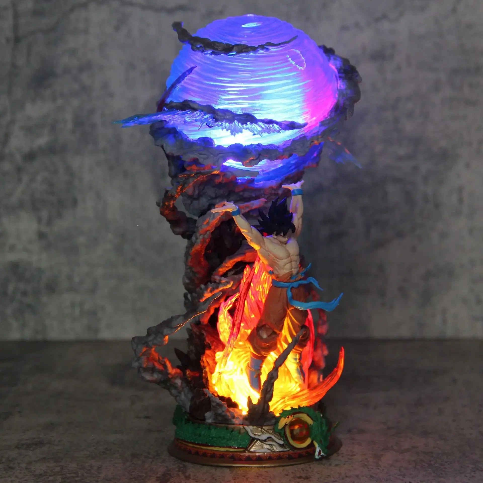 25cm Dragon Ball Anime Spirit Bomb Sou Goku Action Figure Super Saiya Pvc Model Statue Doll Collection Decoration Toys