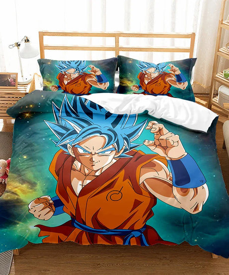 Anime Dragon Ball Duvet Comforter Quilt Cover Set Super Saiyan Bedding Set Anime Car Bed Bedroom Home Children Bedroom Gifts