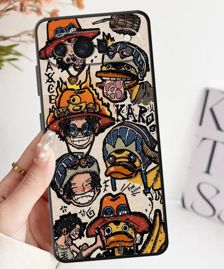 O-One P-Pieces Anime Case for Google Pixel 8a 7 Pro 9 Pro XL 6a 9a 8 Pro 6 Pro 7a Soft Cover