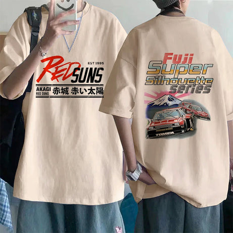 Initial D Anime T-Shirt EU Size Harajuku Manga Tee AE86