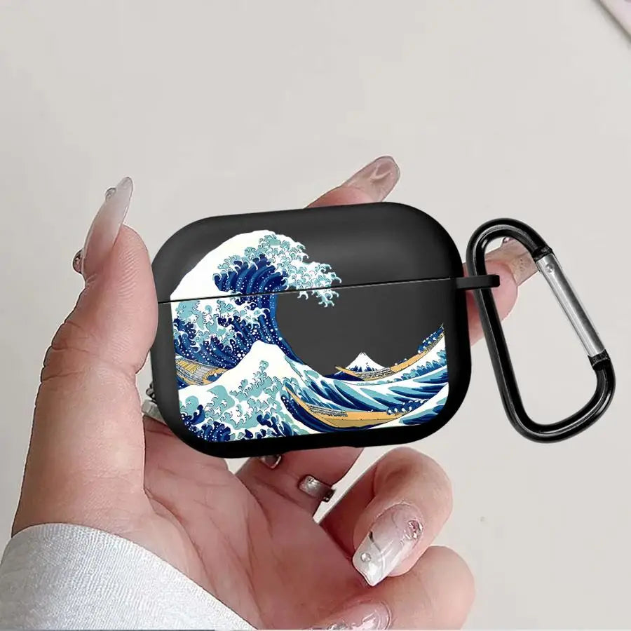 Minimalist Wave Earphone Cases Cover Case For Airpods Pro Pro3 2 4 1 3 Pro2