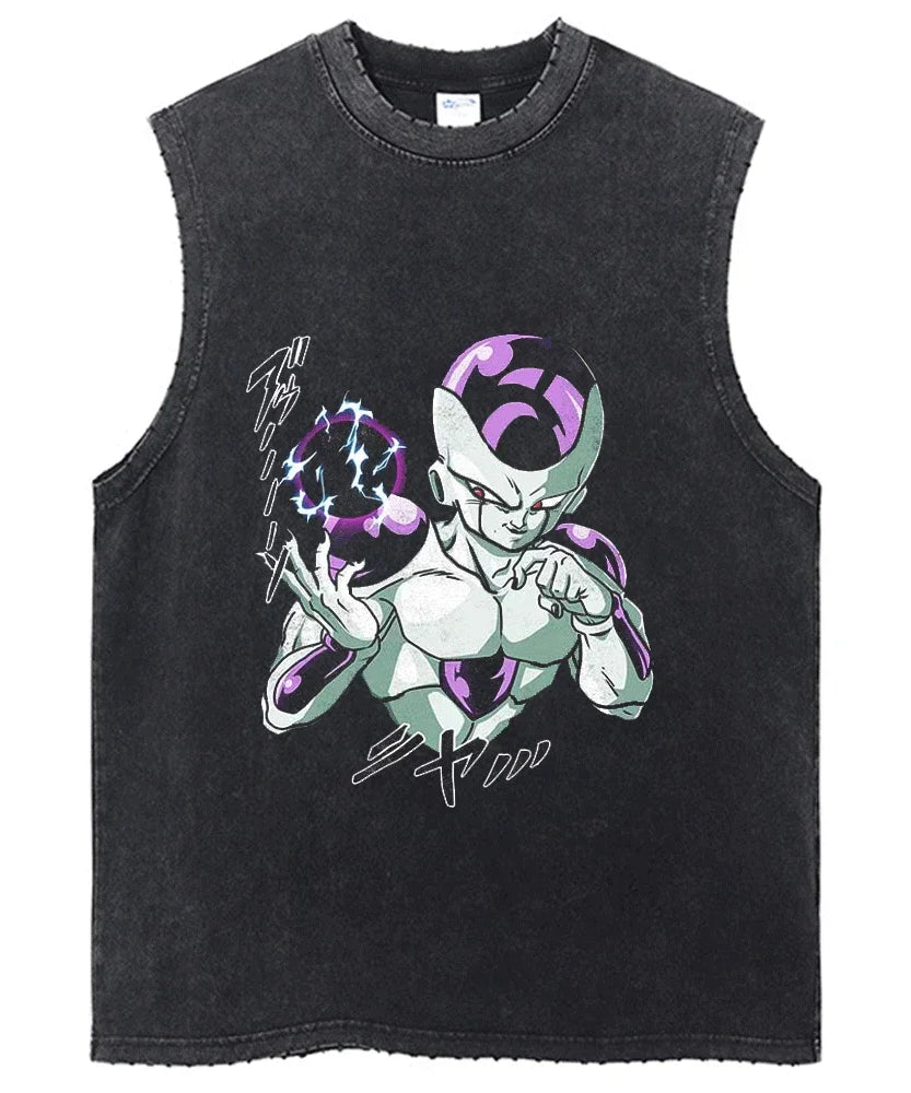 Vintage Dragon Ball Sleeveless Streetwear Tank – Harajuku Cotton Graphic Tee