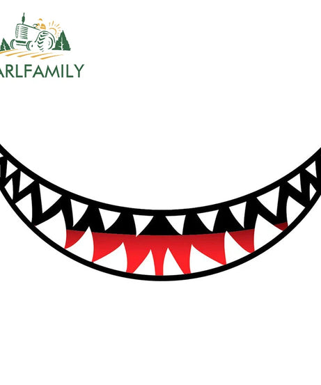 EARLFAMILY 13cm For Scary Devil Tooth Helmet Car Stickers RV JDM Motorcycle Decal Waterproof Camper Van Funny Car Accessories