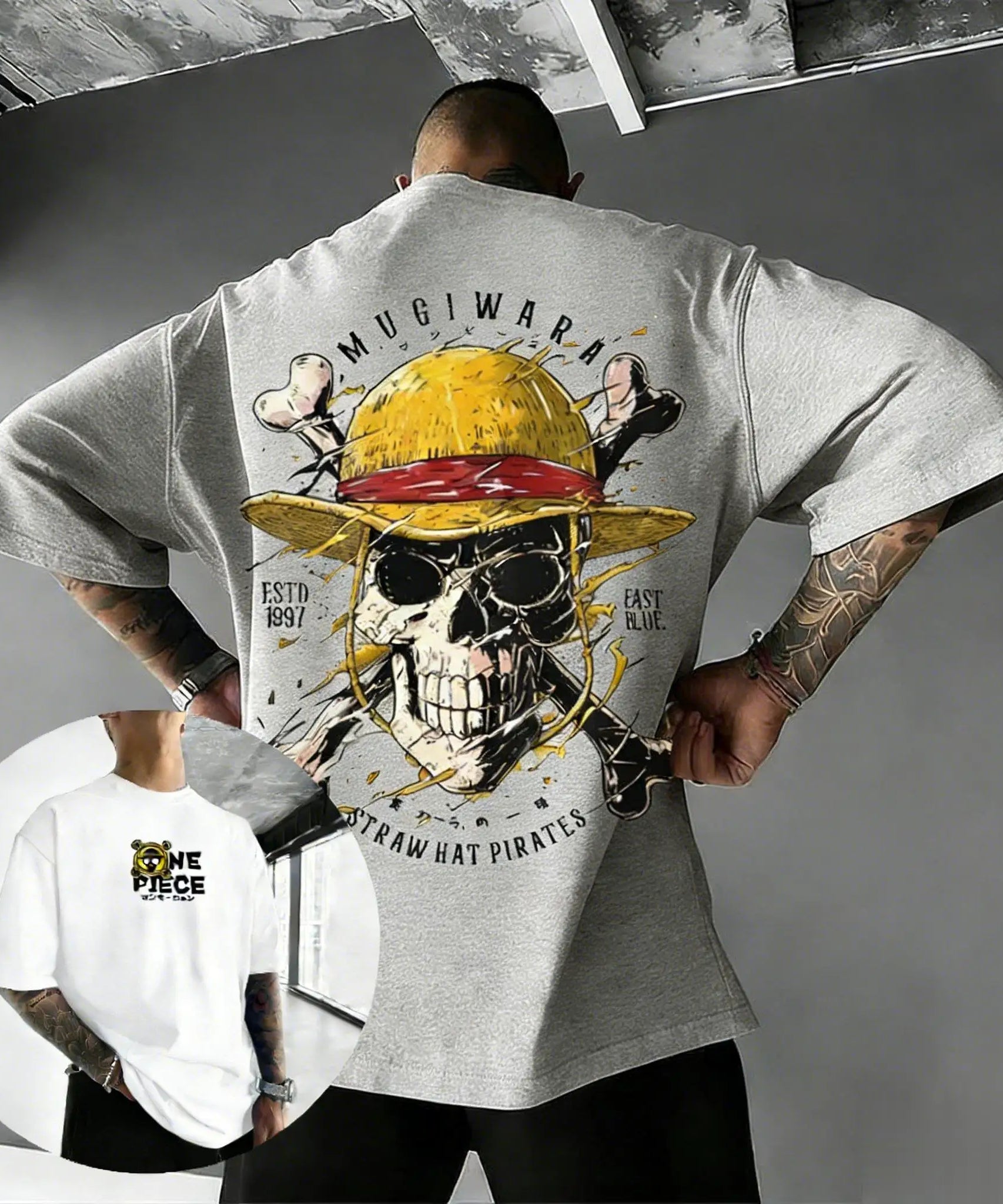 Unisex Oversize One Piece Skull Anime T Shirt Men Women Cotton Streetwear Casual Short Sleeve Top Graphic Tee Trendy 2026 Summer