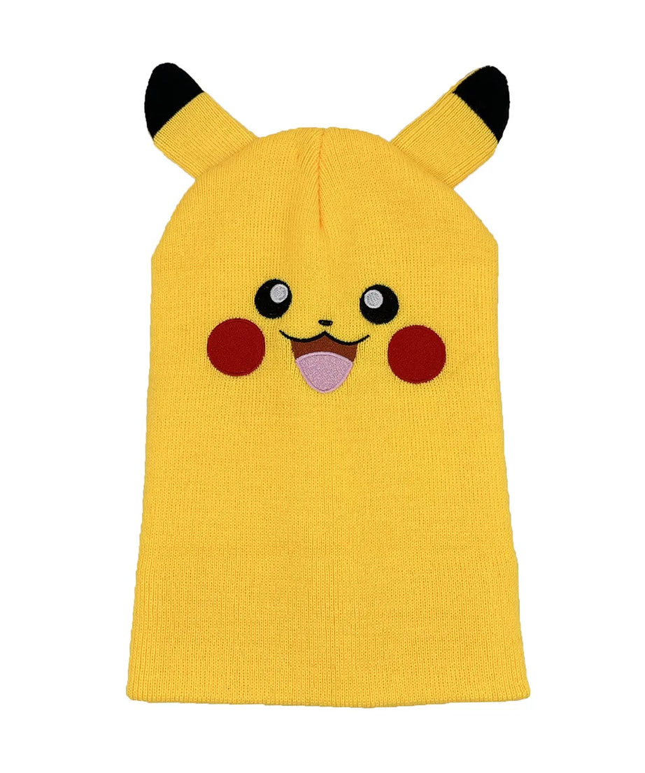 Potdemiel Pikachu Embroidered Knitted Hat WinterCute Ears Funny Hats or Women Men Beanies Knitted Warm Cool Hat
