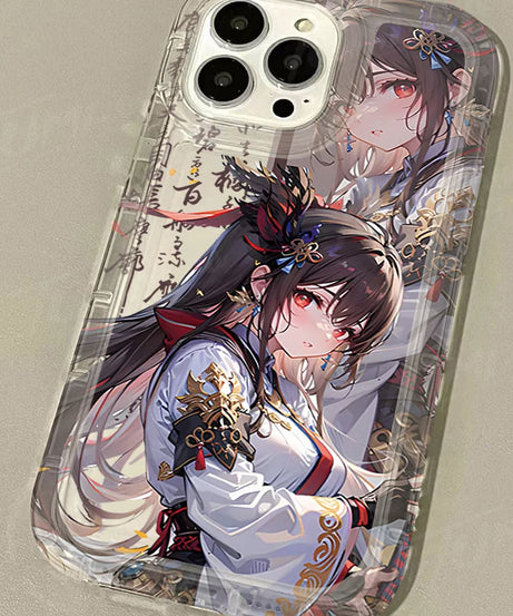 Genshin Impact Kamisato Ayaka Case for iPhone 15 14 13 12 11 Pro Max XR XS X 8 7 6 6S Plus SE 2020 Shockproof Transparent Cover