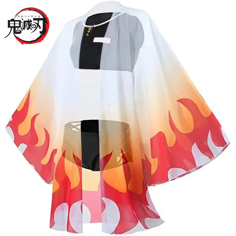 New Swimsuit Anime Demon Slayer Kochou Shinobu Kamado Cosplay Costume Kimono Agatsuma Zenitsu Sexy Bikini Beach Summer Halloween