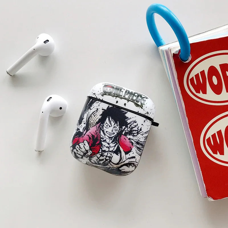 Anime Cartoon One Piece Bluetooth Earphone Case For Apple AirPods 1 2 3 Pro Headphone Headset Wireless Protection Cover Funda