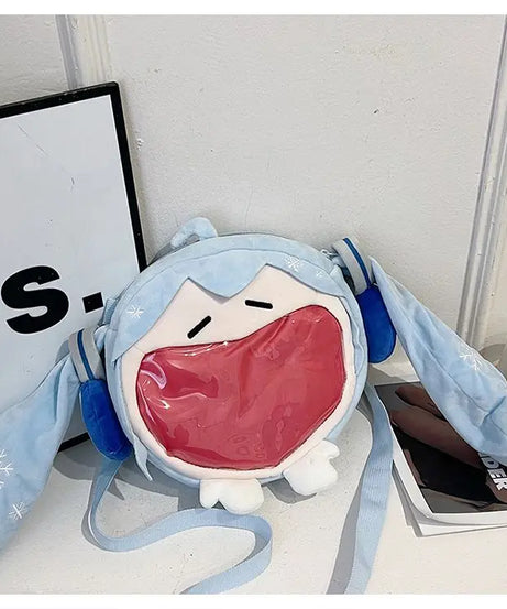 New Hatsune Miku Itabag - Sakura Lolita Style Shoulder Bag, Kawaii UWA Plush Backpack Large Capacity Crossbody Purse Gift