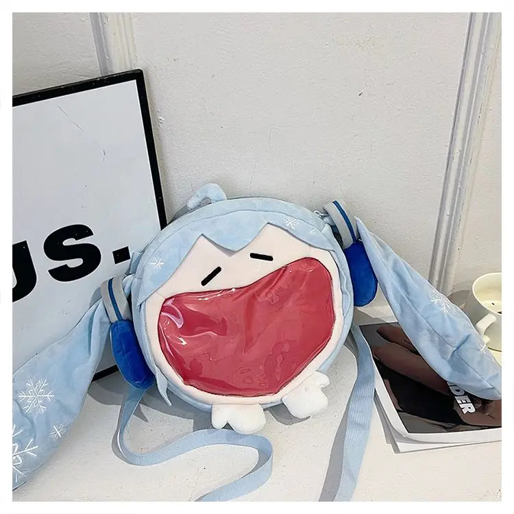 New Hatsune Miku Itabag - Sakura Lolita Style Shoulder Bag, Kawaii UWA Plush Backpack Large Capacity Crossbody Purse Gift