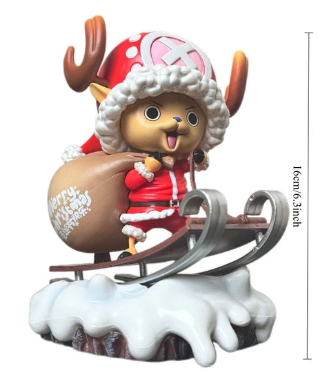 16CM One Piece ZERO Joba Large Christmas Joba Backpack Sled Scene Christmas Gift Selection Boxed Statue Model Desktop Pendant