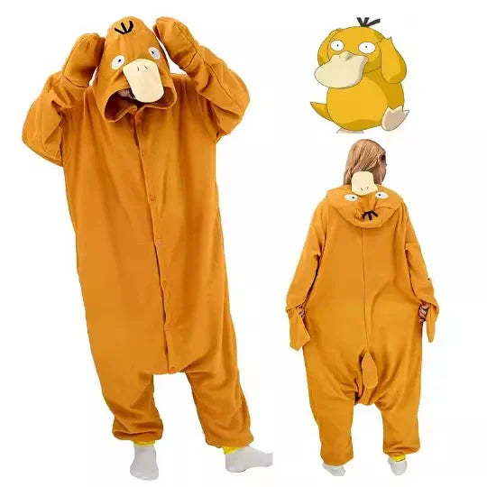 Pokémon Anime Onesie Kigurumi Cosplay Costume – Cozy Flannel Pajamas Jumpsuit for Adults 5