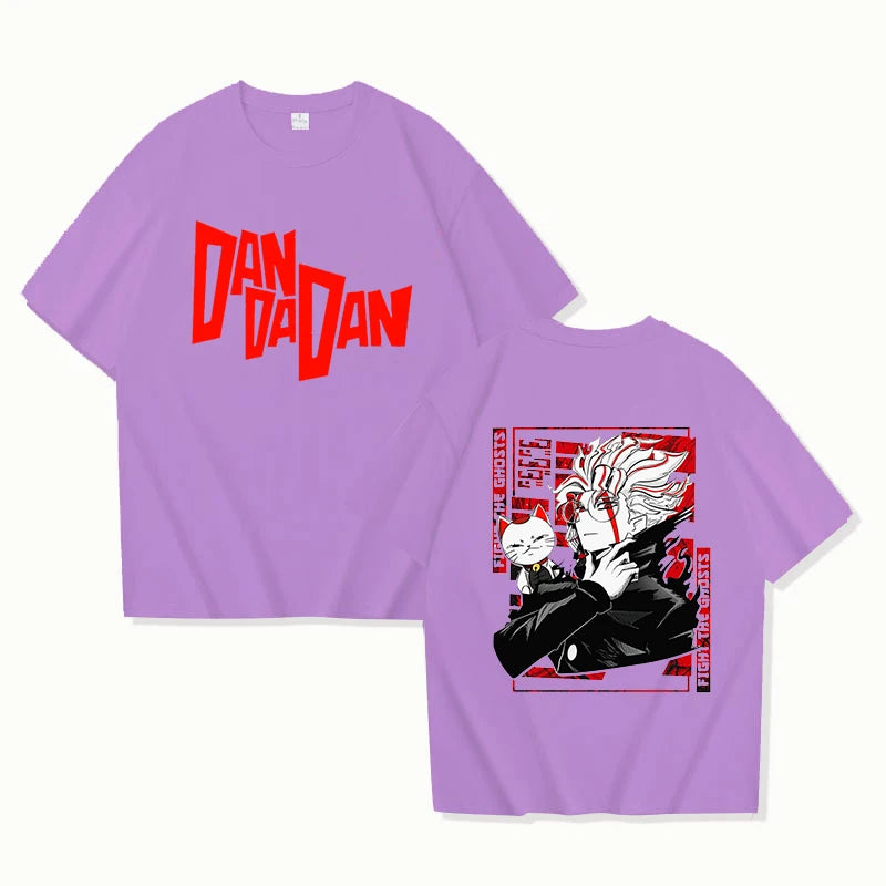New Anime Dandadan Print T Shirt Women Men Short Sleeve Tops Tees Summer Fashion Loose Casual T-shirt