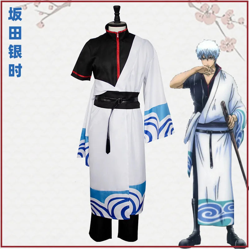 Anime Gintama Cosplay Costume Sakata Gintoki Kimono Cosplay Japanese Animation Suits Hallween For Men Women Gifts