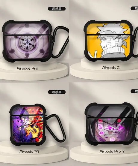 Naruto Anime AirPods Case – Sasuke & Obito Design for AirPods Pro/3
