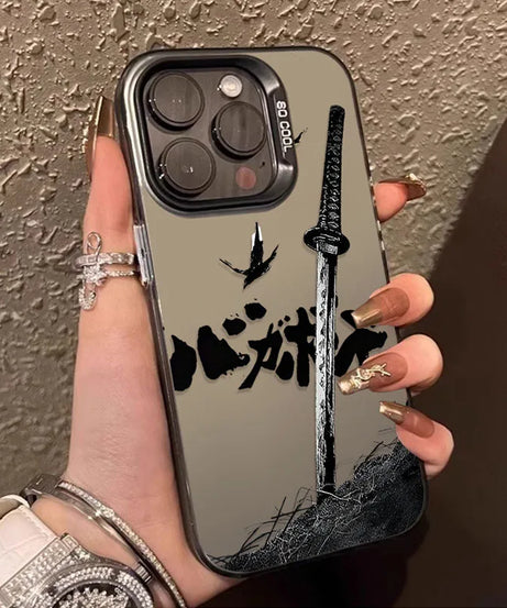 Comics Vagabond Samurai Case for iPhone SE4 16E 16 15 14 13 12 11 Pro Max XS X XR Plus 8 7 SE Plating Matte Cover