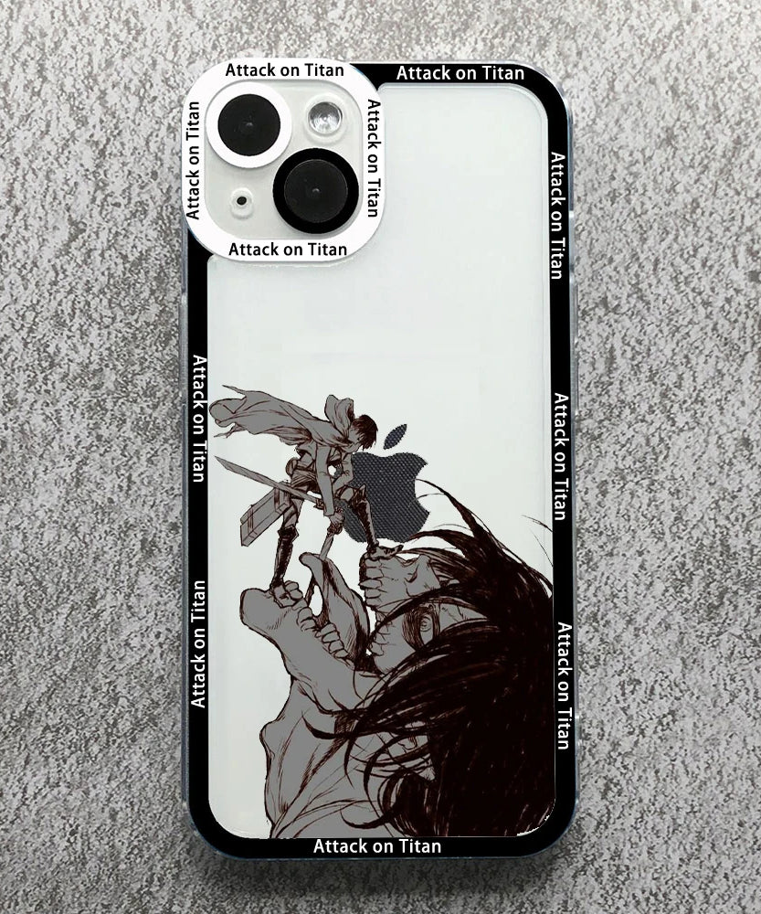 Anime Attack On Titan Phone Case For iPhone 17 16 15 14 13 12 11 Pro Max 17AIR 16Plus Clear Angel eyes Soft Silicone bumper Case