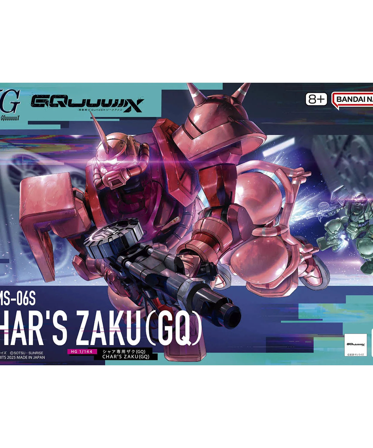 Char's Zaku GQ Action Figure White Gundam Anime Mobile Suit Gundam GQuuuuuuX Toys for Boys Original Box