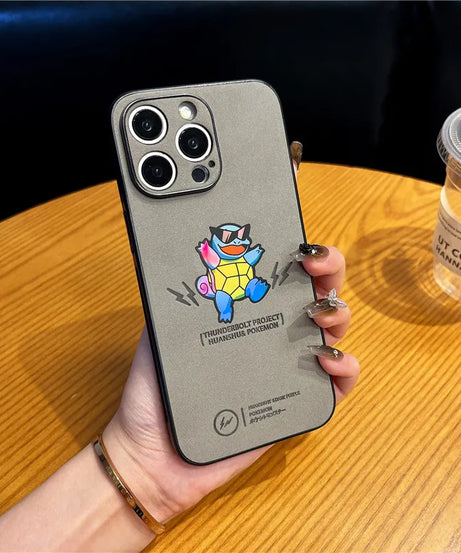 Gengar, Bulbasaur & Squirtle iPhone Case – Pokémon Laser Emboss Leather Cover