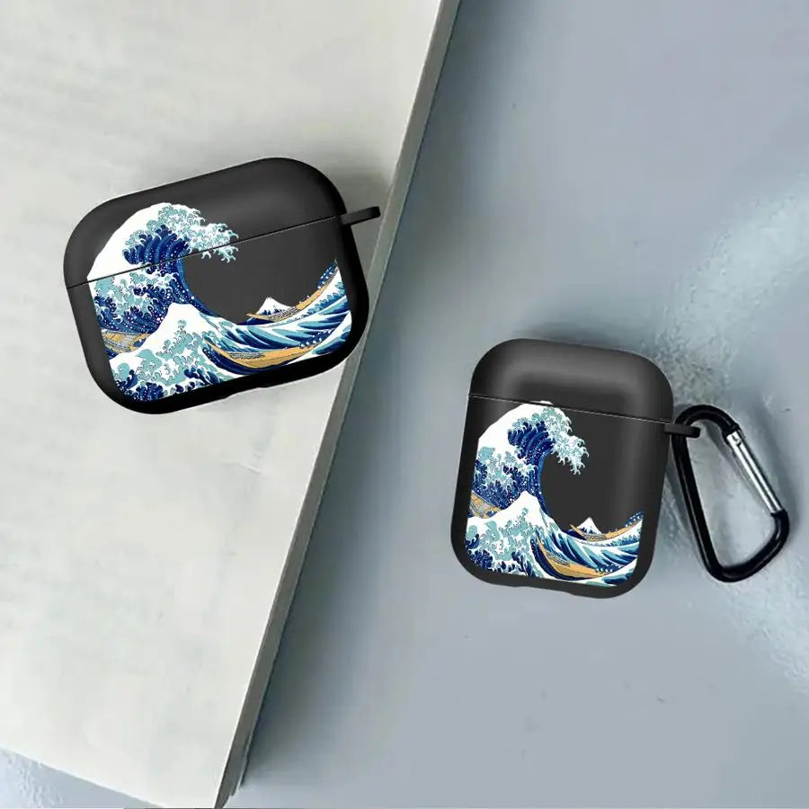 Minimalist Wave Earphone Cases Cover Case For Airpods Pro Pro3 2 4 1 3 Pro2