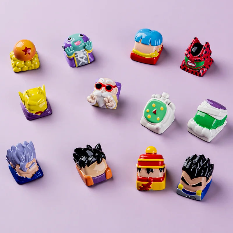 Dragon Ball Son Goku Son Gohan Trunks Master Roshi Character Keycap Creative Single Keycap Mechanical Keyboard Woting Keycaps
