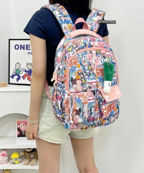 Hatsune Miku New Bag Junior High Student Large Capacity High School Student Girls Middle School Backpack Holiday Gift