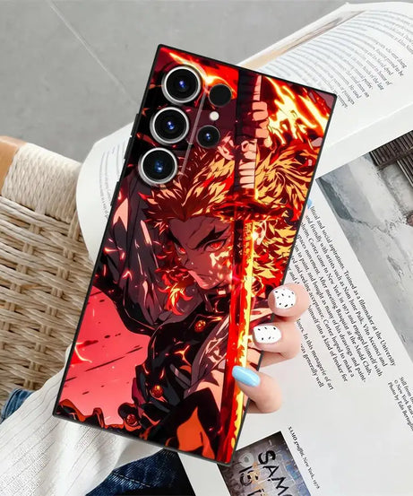 Demons Anime Slayer Case for Samsung Galaxy S25+ S9 S24+ S21 S22 S25 Ultra S20 S23 FE S24 Plus Soft Back Phone Cover
