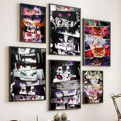 Anime Eyes Art Poster — Modern Wall Print