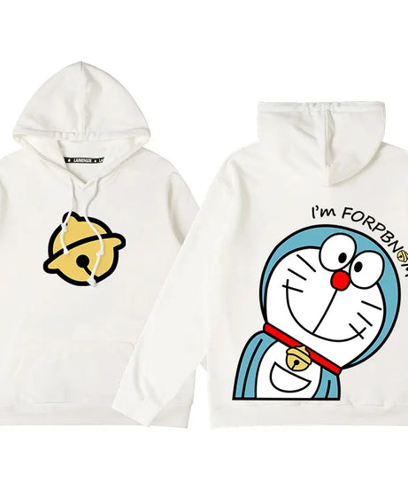 Doraemon Anime Hoodie – Cute Couple & Teen Pullover Jacket