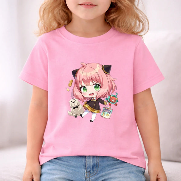 Spy x Family Anya Forger Kids T-Shirt & Shorts 2-Piece Summer Outfit Set