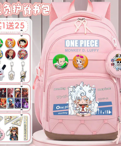 One Piece Luffy Backpack – Large Canvas School & Travel Bag