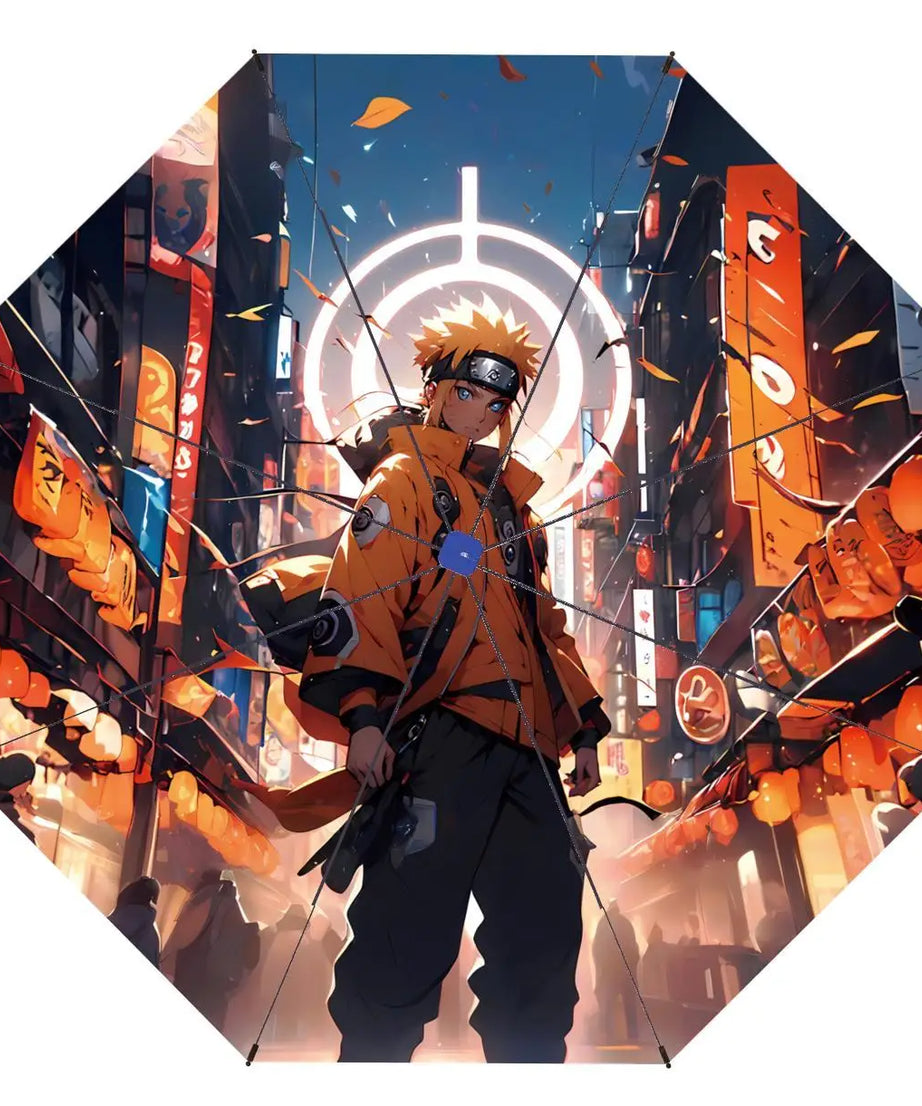Naruto Umbrella Anime Personality Creative Fashion Sunscreen Student Fully Automatic Folding Umbrella Birthday Gift