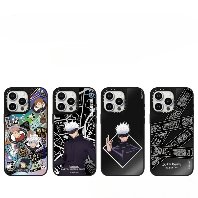 Jujutsu Kaisen Mirror Phone Case – Anti-Fall Anime iPhone 16 Pro Max
